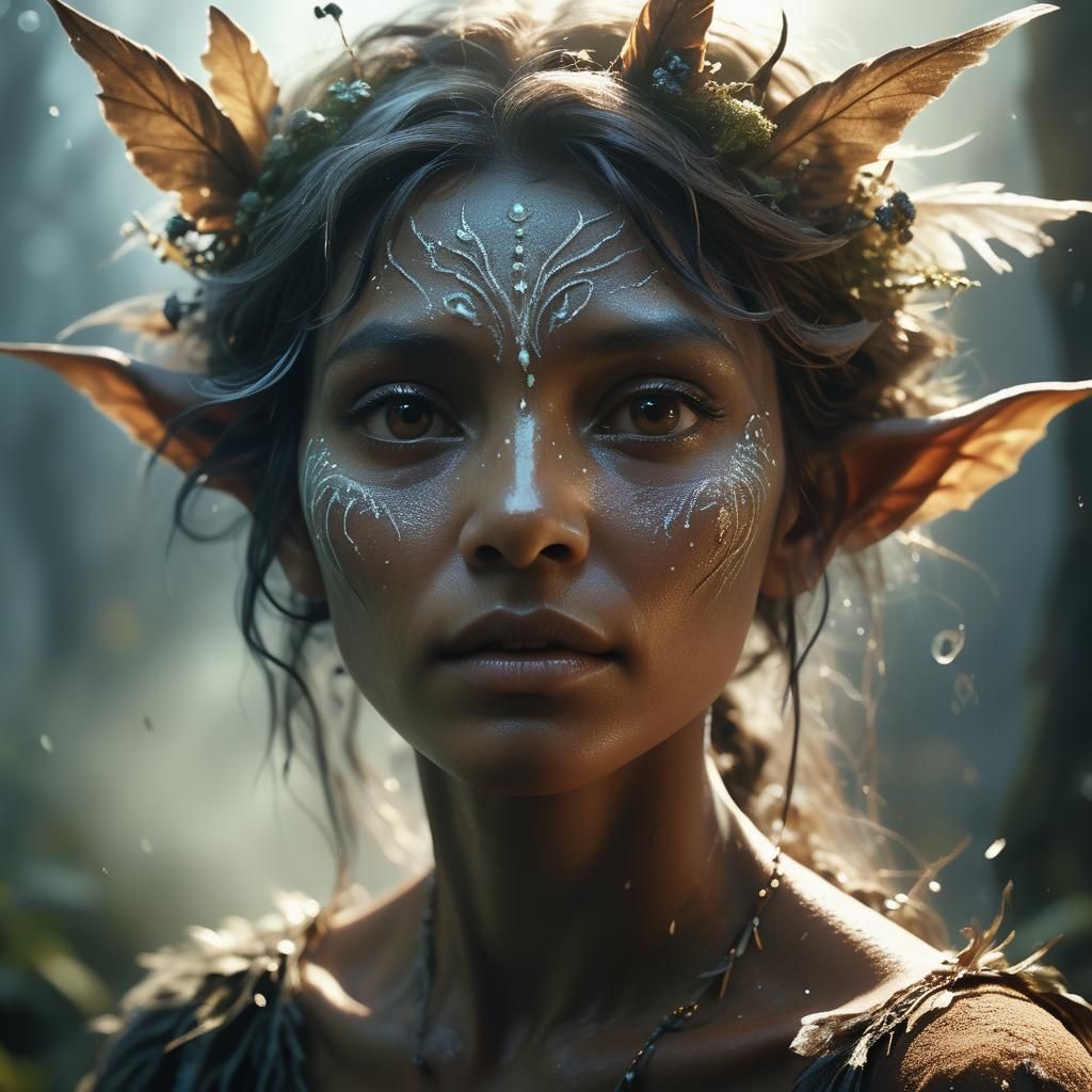 Mystical Creature in Dreamy Landscape: Surreal Fantasy