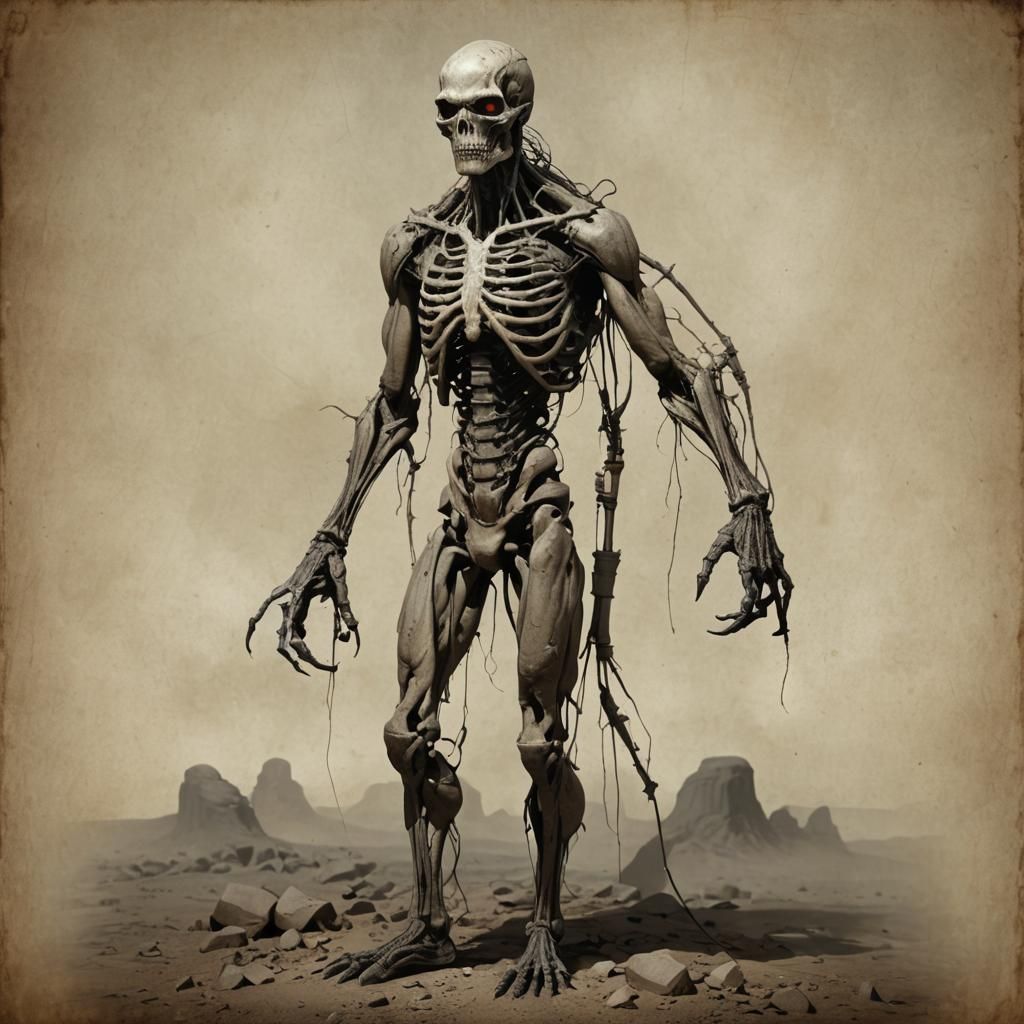 Underground Humanoids in Cinematic Film Still