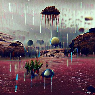 Rainfall on a Deserted Exoplanet