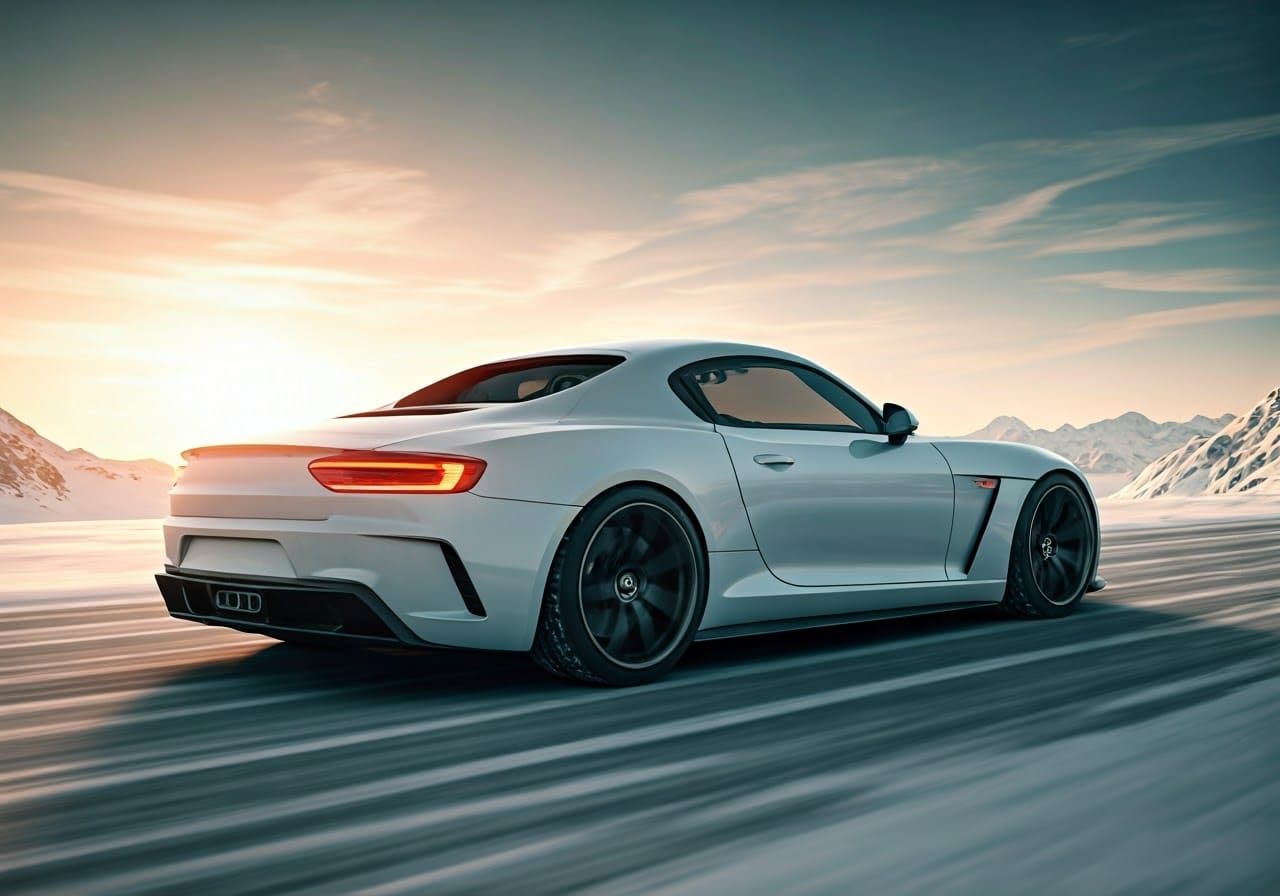 Epic Sci-Fi Volvo Spider Concept in Futuristic Snowscape