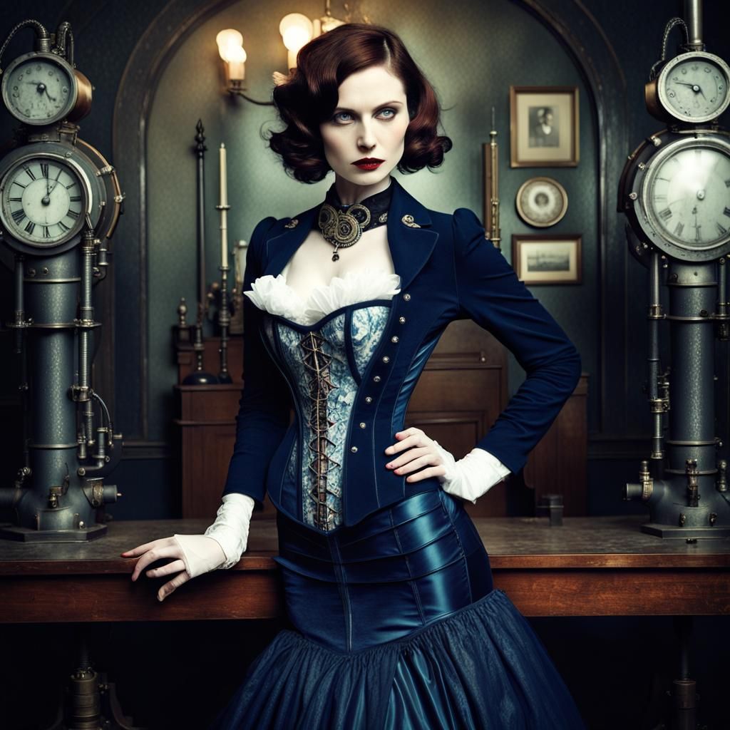 Bioshock Elizabeth Steampunk Portrait in Vintage Photo Style