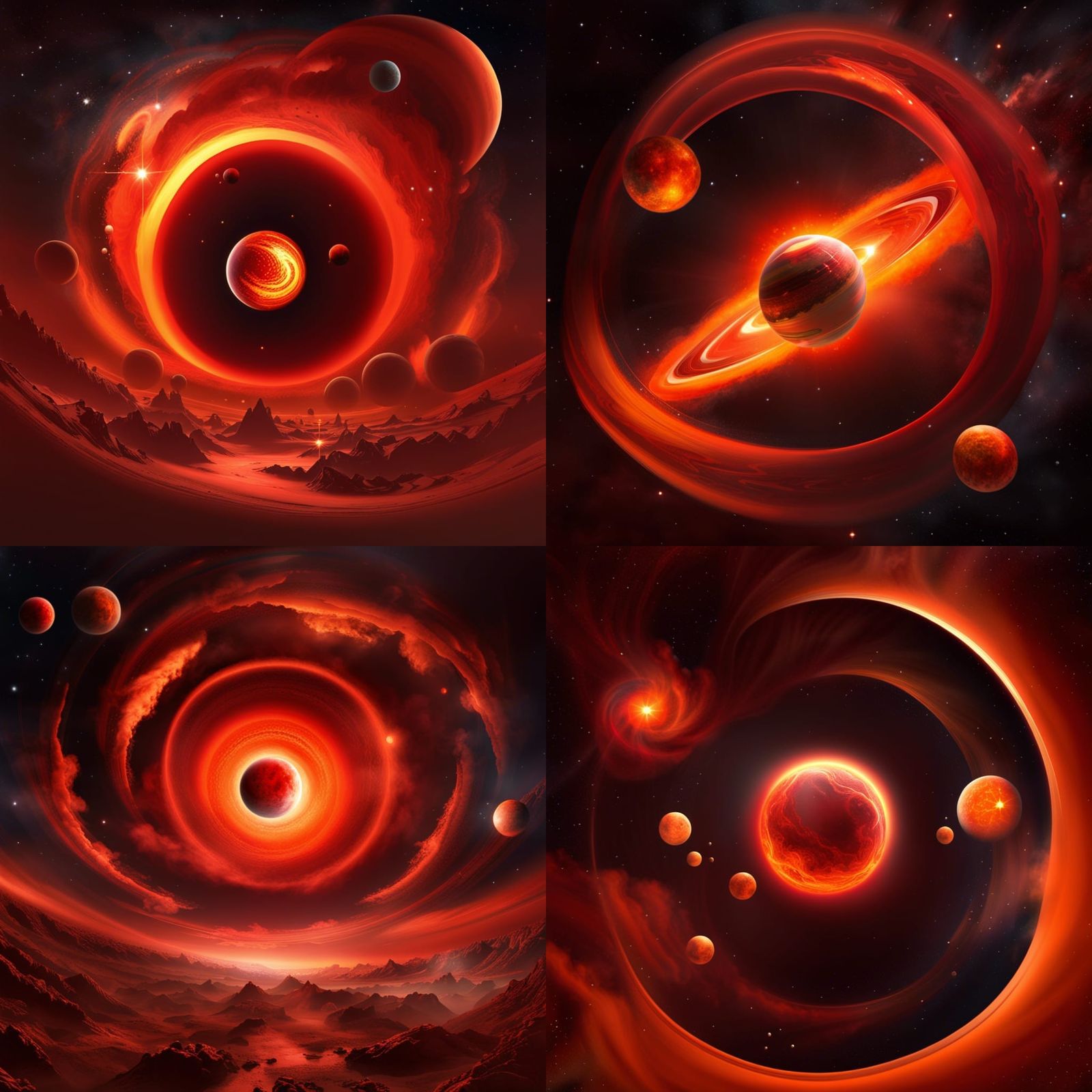 Nebula Creates Star and Planets: Matte Painting