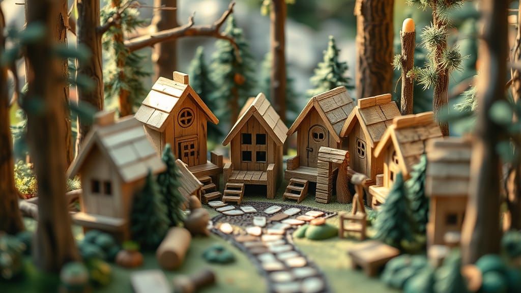 Miniature Forest Village Inspired by Studio Ghibli