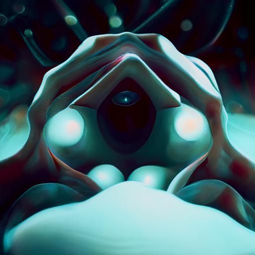 Detailed Alien Geometric Language in Hyperrealism