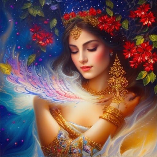 Luminescent Winter Landscape in Calligraphy Ink Painting