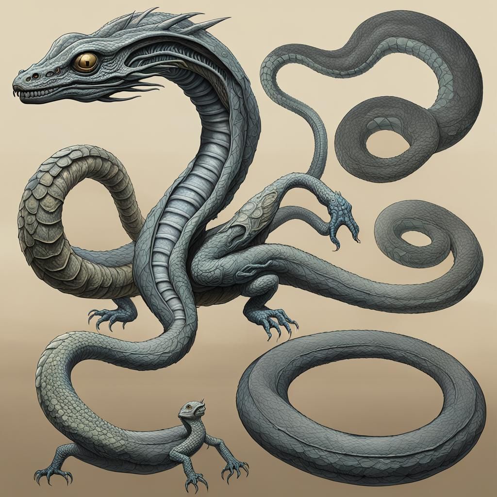 Alien Exoplanet with Serpent-like Creatures: Speculative Xen...