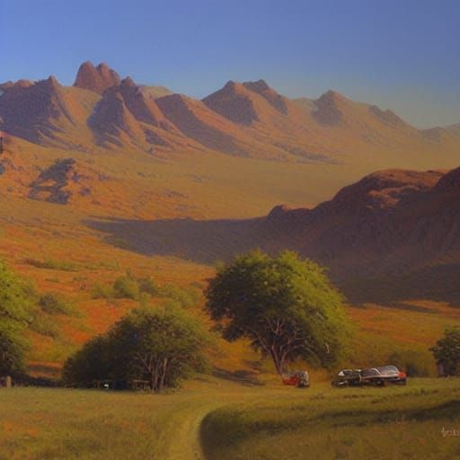 Colorful Oil Painting in the Style of James Gurney