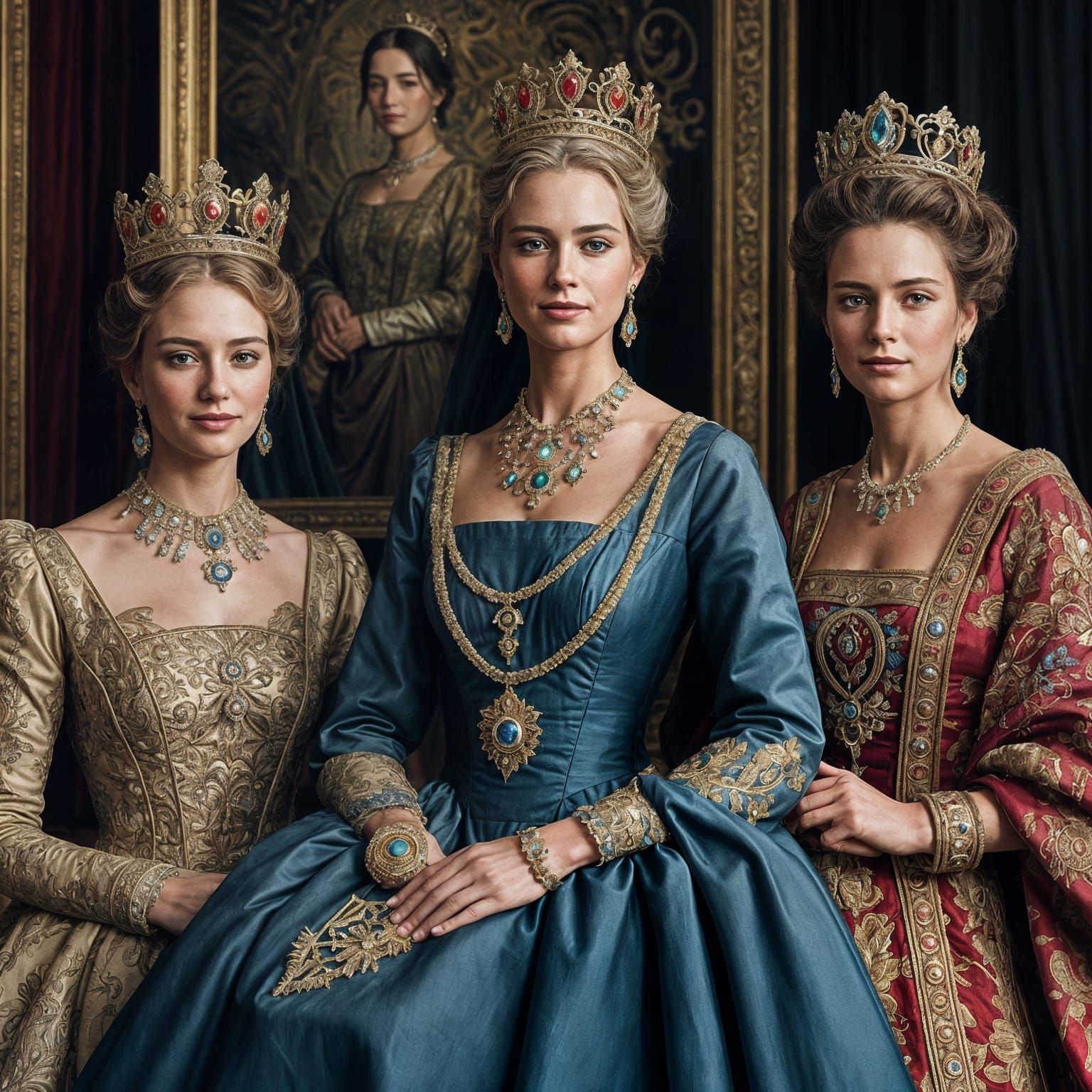 Historical Monarchs in Coronation Attire