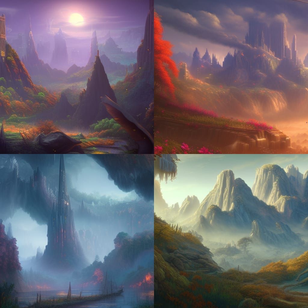 Fantastical Detailed Matte Painting of Ohio