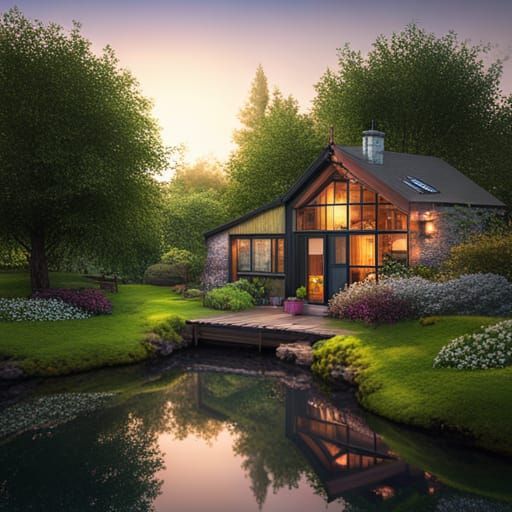 Modern Irish AirBnB with Abstract Fractal Design