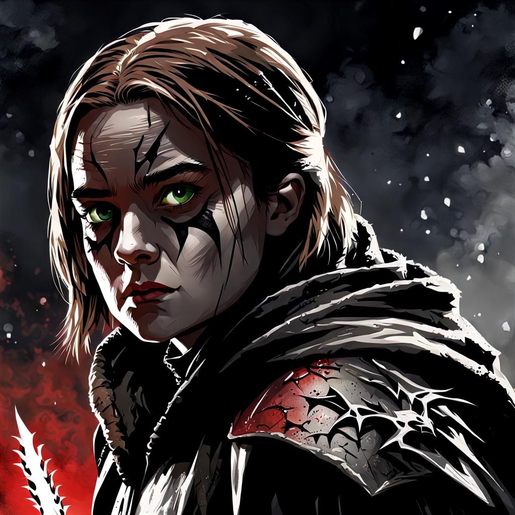 Arya Stark as Spawn: Dark Fantasy Mashup