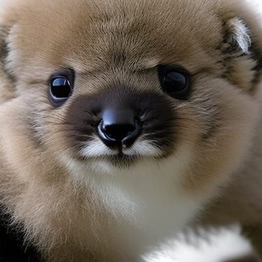 Adorable Tri-Color Baby Animal Portrait