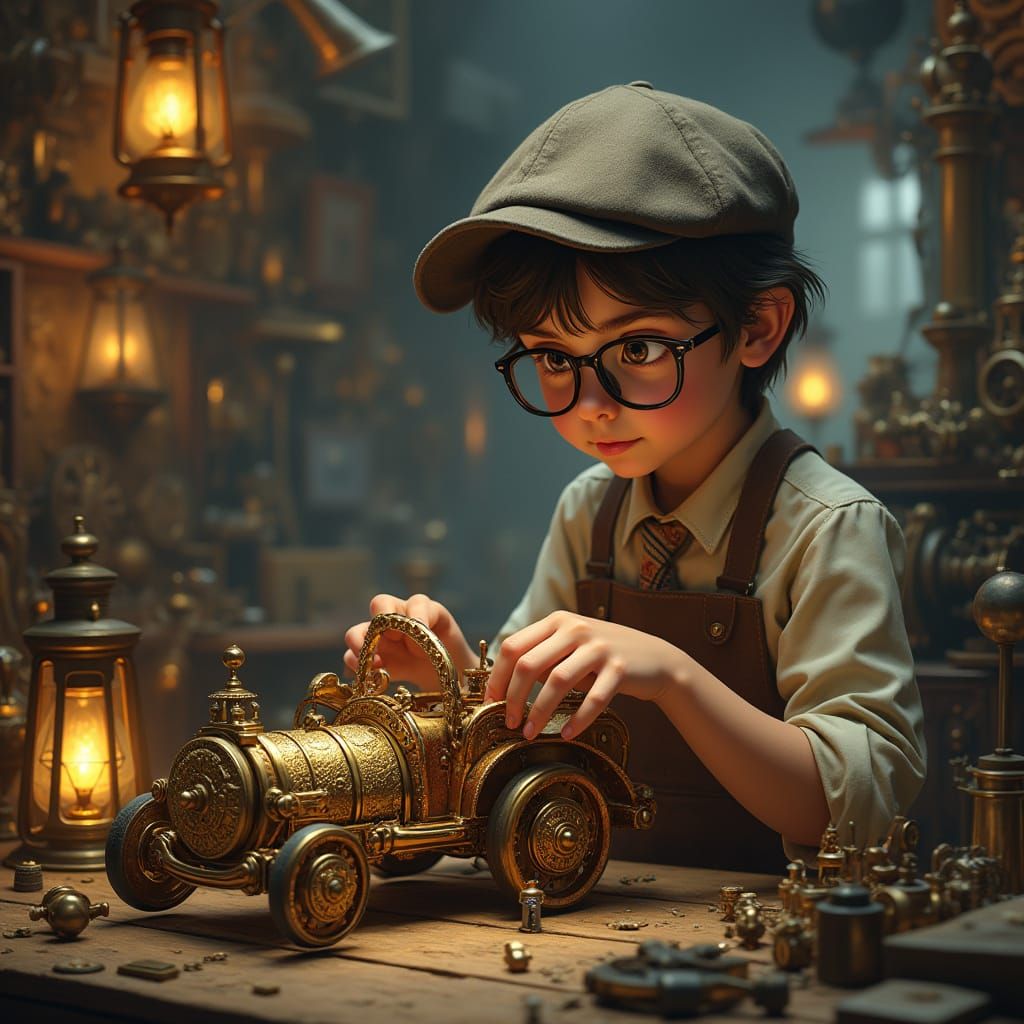 Steampunk Apprentice Crafts Mechanical Marvel