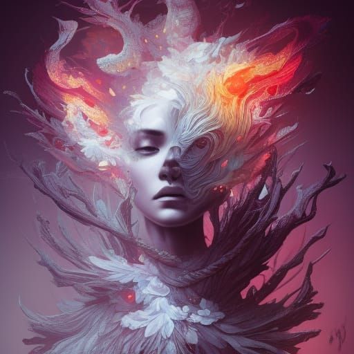 Dark Fantasy Warrior in Ornate Digital Illustration