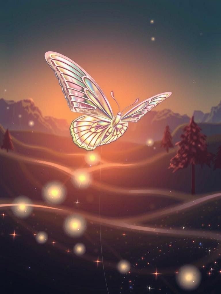 Ethereal Butterfly in Celestial Art