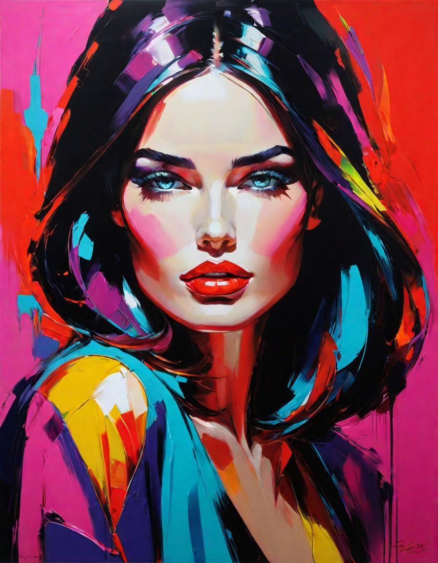 Expressive Portrait in Impasto Style