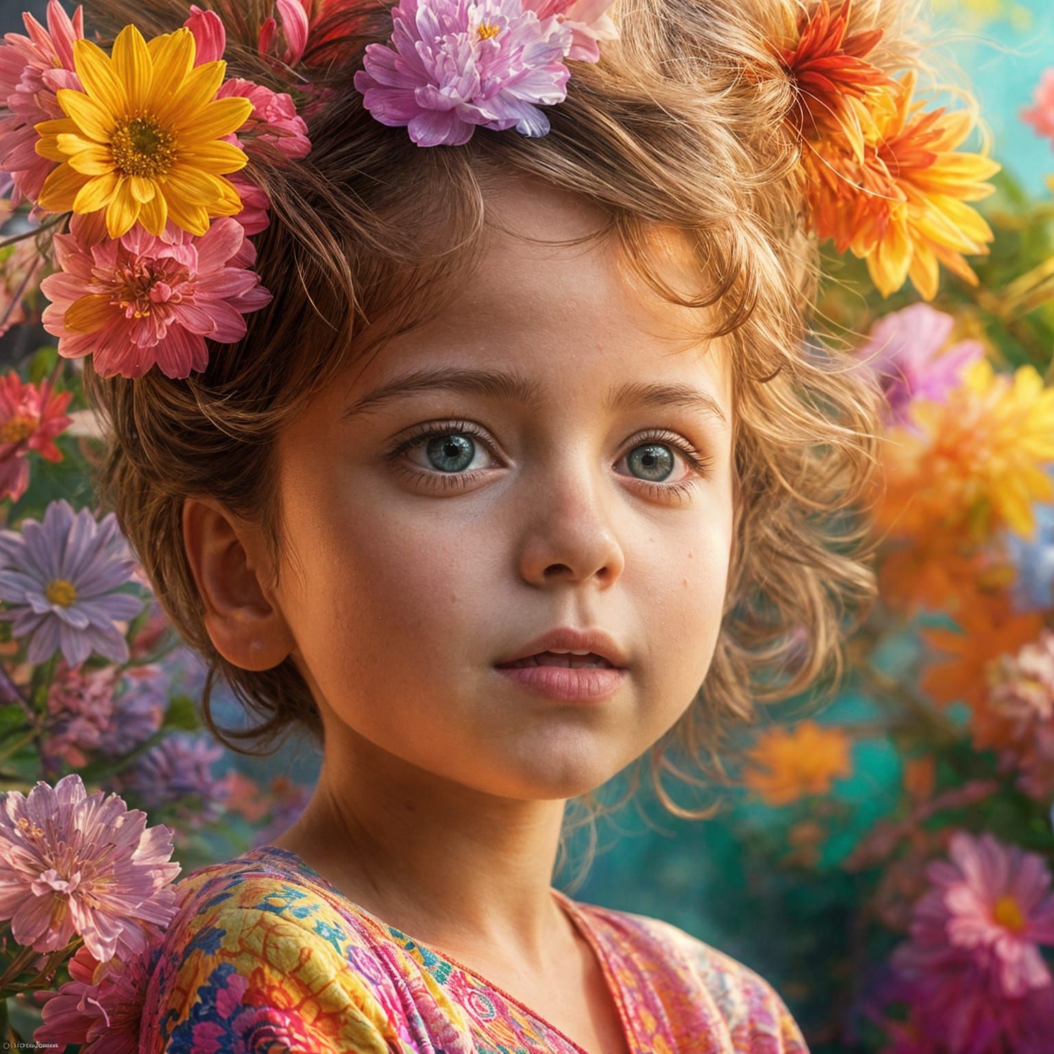 Hyperrealistic Childlike Wonder in Splash Art Style