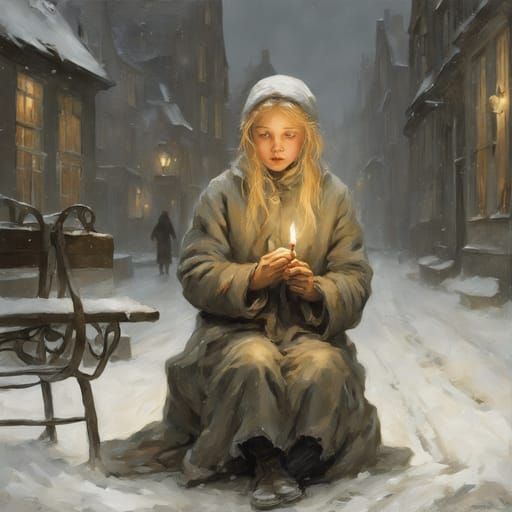 Snowy Dusk: A Cold Winter Evening