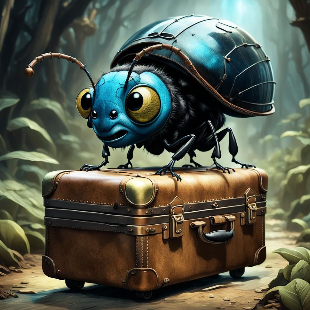 Carpenter Ant Traveler: Fantasycore Digital Illustration