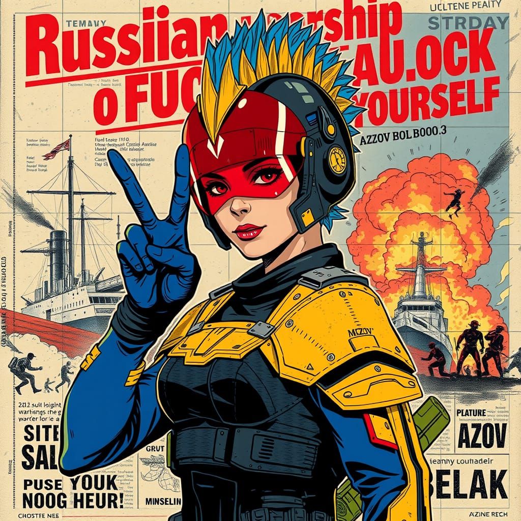 Rebel Punk Goddess in a Dystopian Wasteland