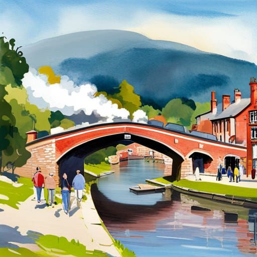 Welsh Village: Canal and Steam Railway