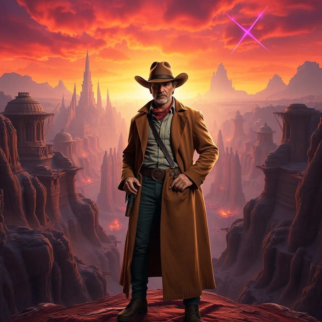 Bruce Campbell as Brisco County Hero in Western Fantasy Land...