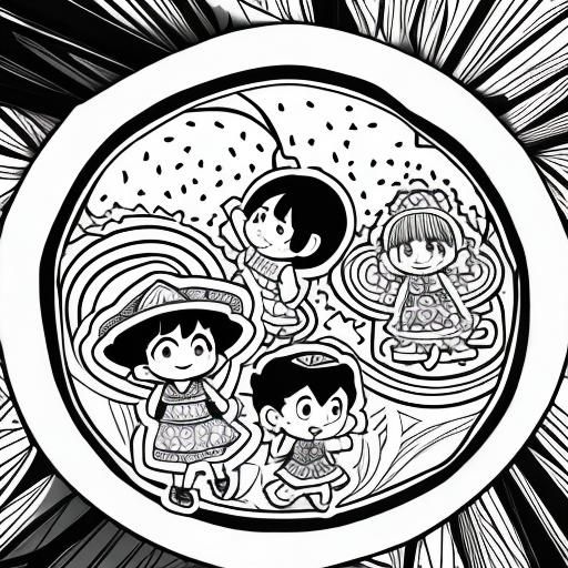 Children's Coloring Page: Bouncy House Fun