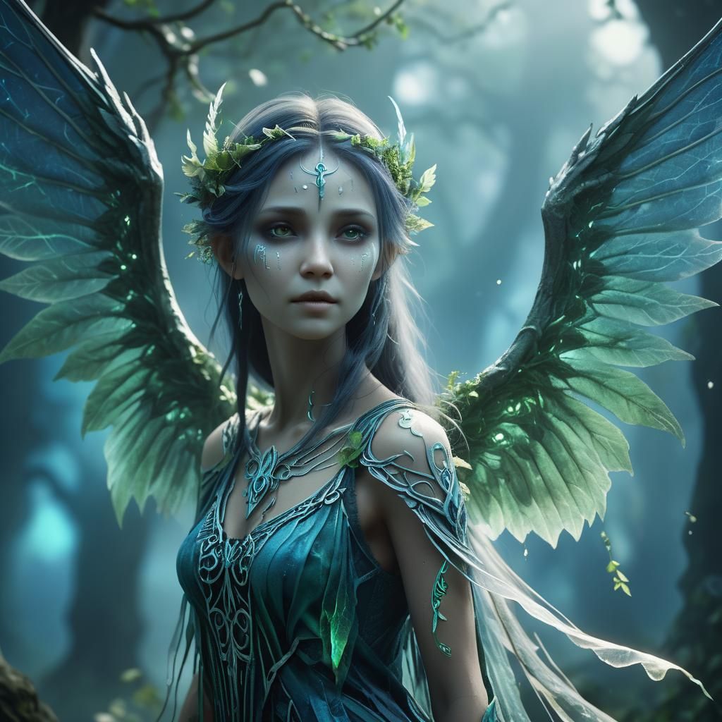 Mystical Graveflier Portrait in Unreal Engine Style