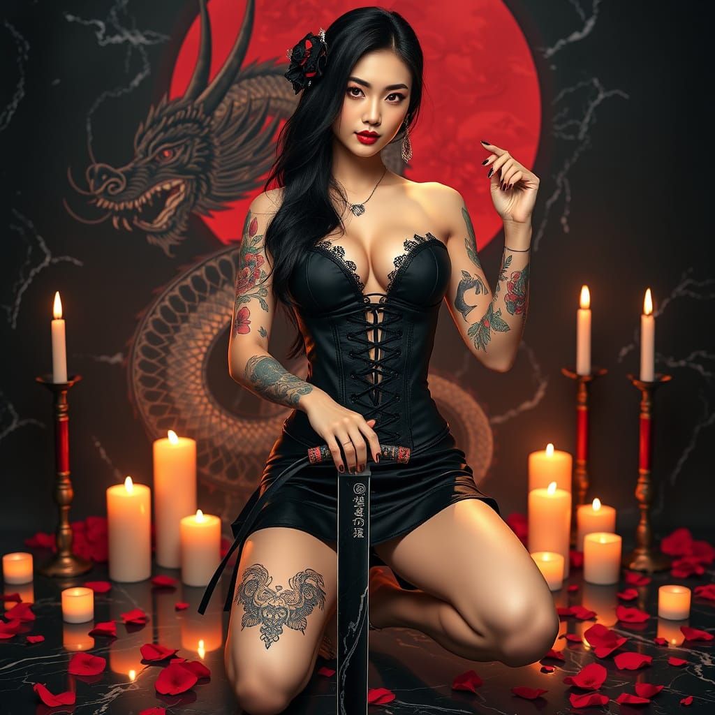 Sexy Assassin in Cyberpunk Style