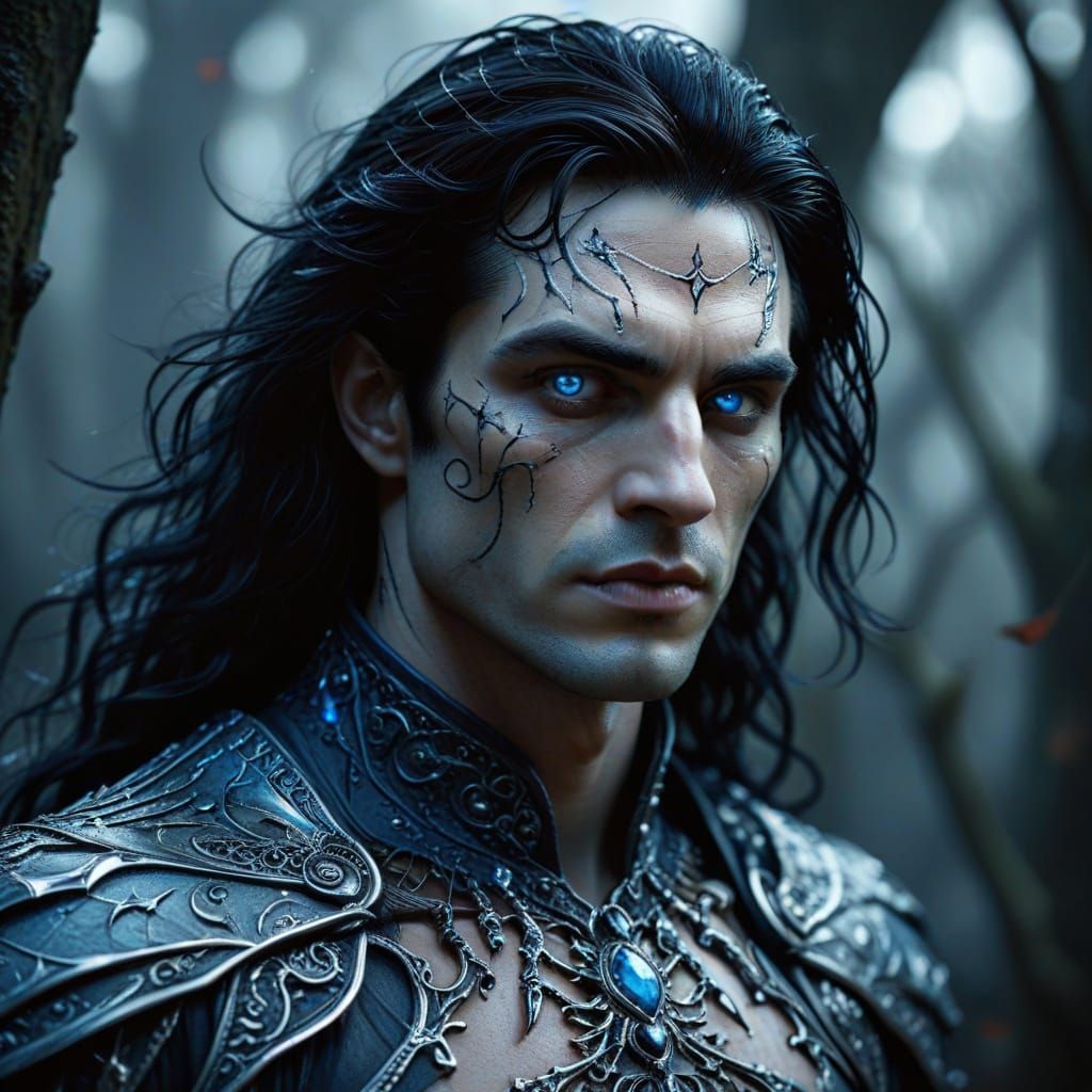 Vampire King Conjuring Magic in Dark Fantasy Style