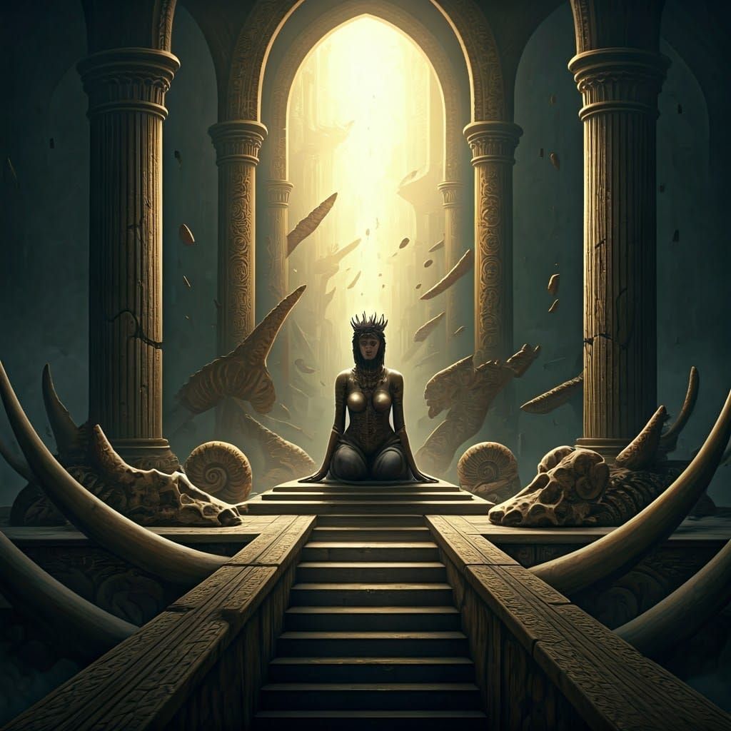 Regal Woman in Ruined Kingdom