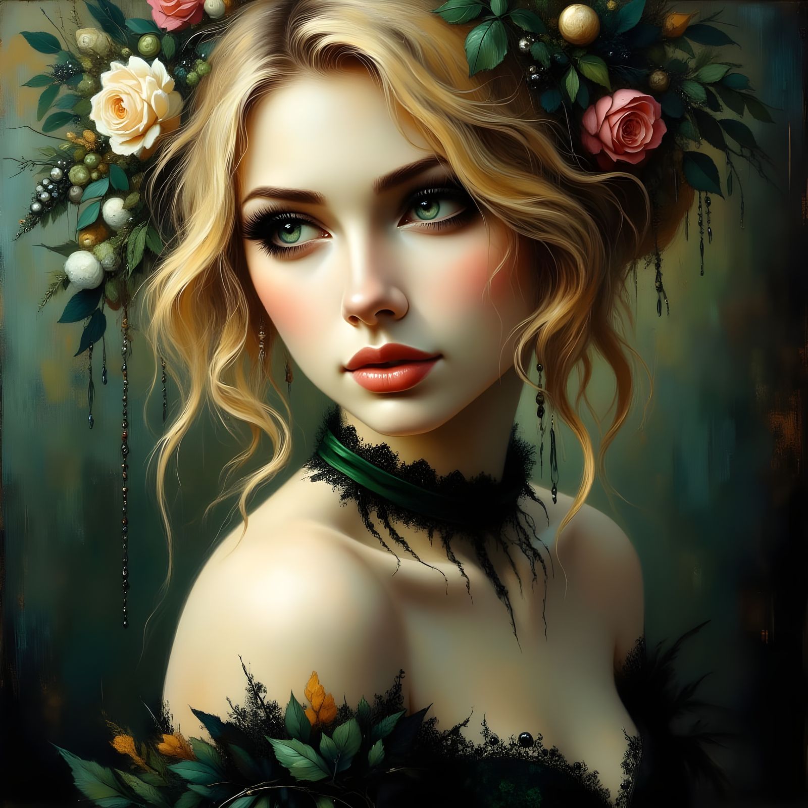Norse Goddess Fréyja in Romantic Goth Portrait
