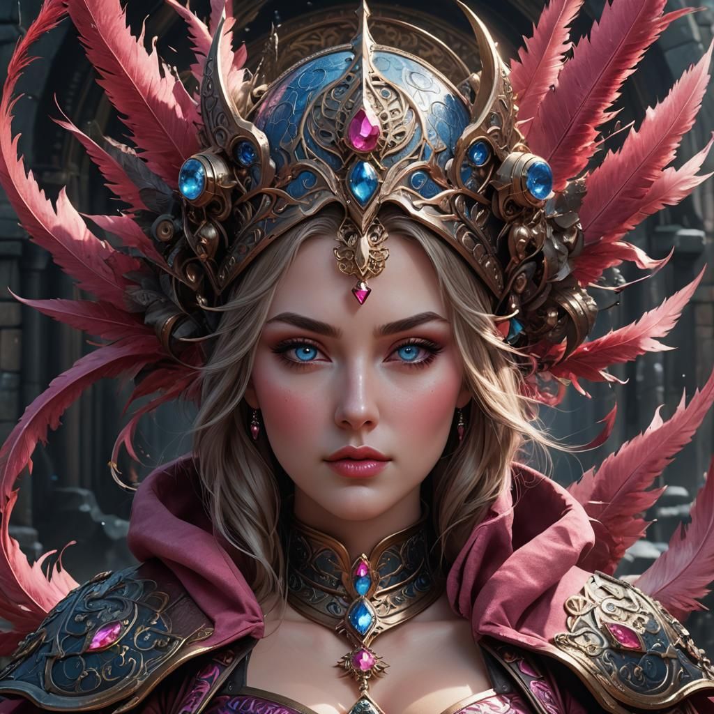 Mage Woman with Arctic Eyes in Fantasy Art