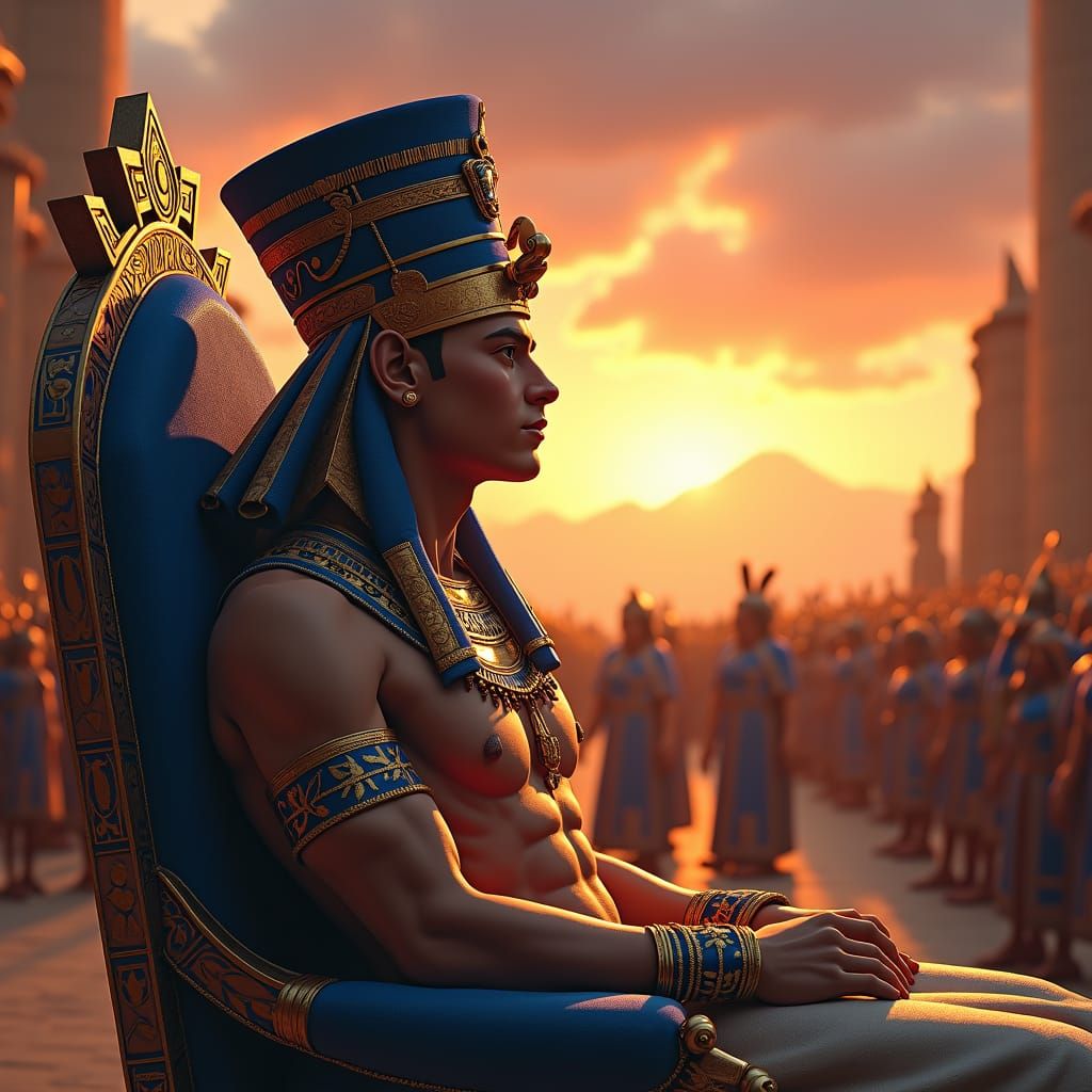 Egyptian Pharaoh's Brother in Lavish Ancient Procession