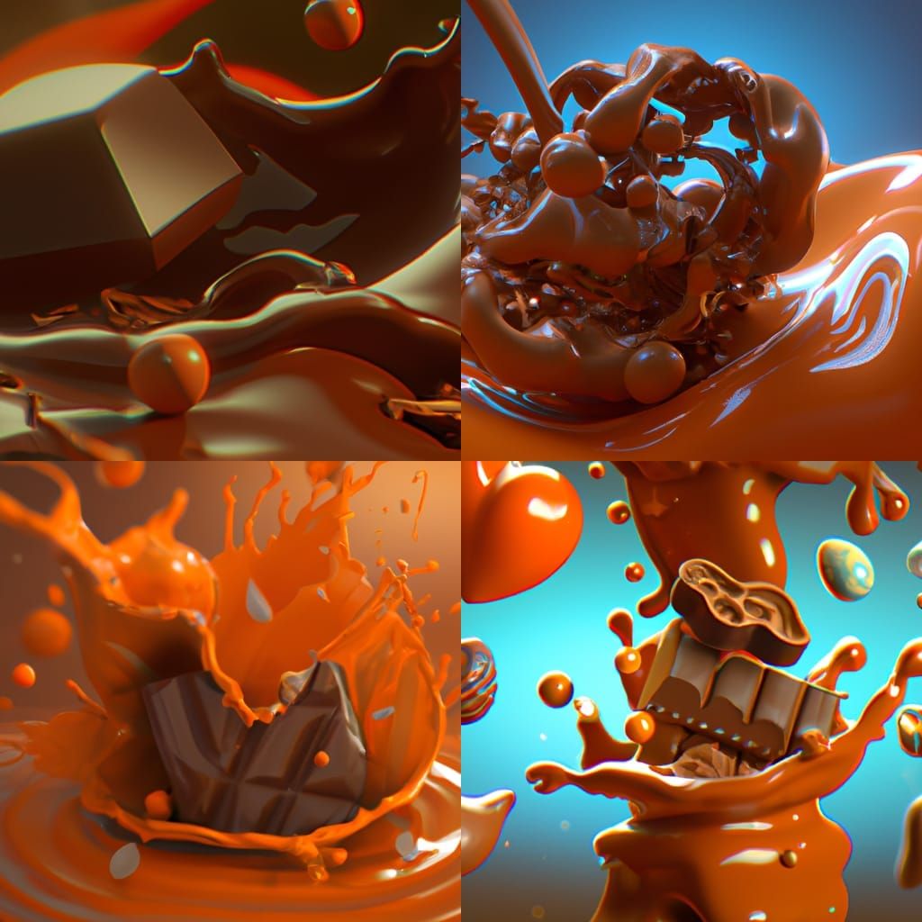Hyperdetailed Chocolate Concept Art in Art Nouveau Style
