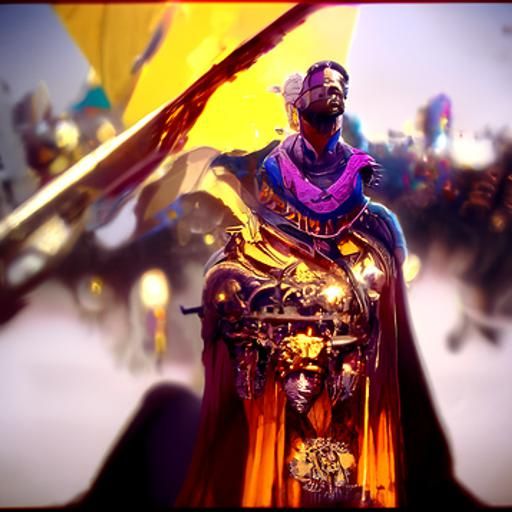 Dark Fantasy King by Alphonse Mucha, 8k