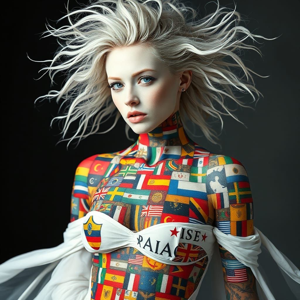 Woman as World Canvas: Kandinsky-Inspired Abstract Expressio...