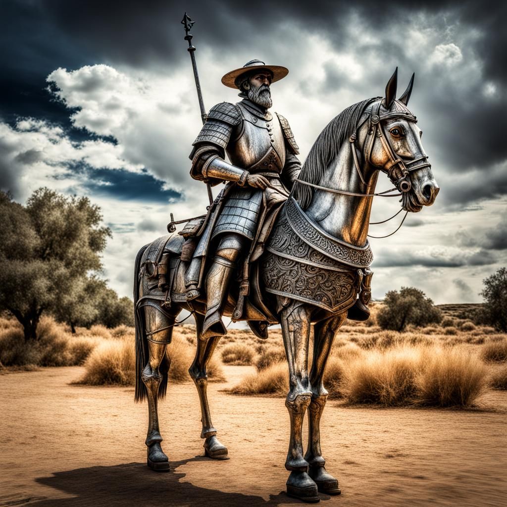 Hyperrealistic Image of Don Quijote de la Mancha