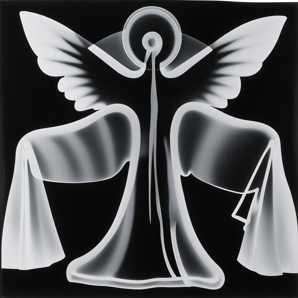 Ethereal Angel Photogram in Man Ray Style