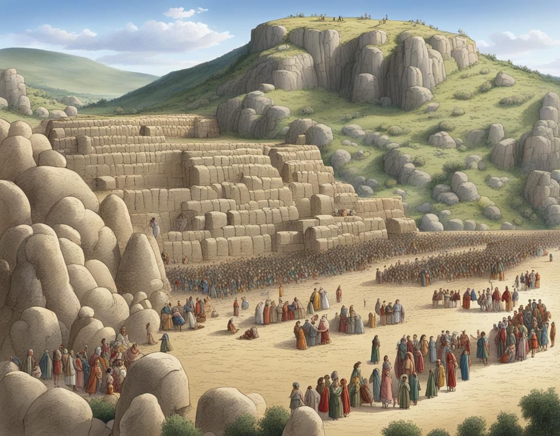 Hittite Gathering at Hattusa During Bronze Age Collapse