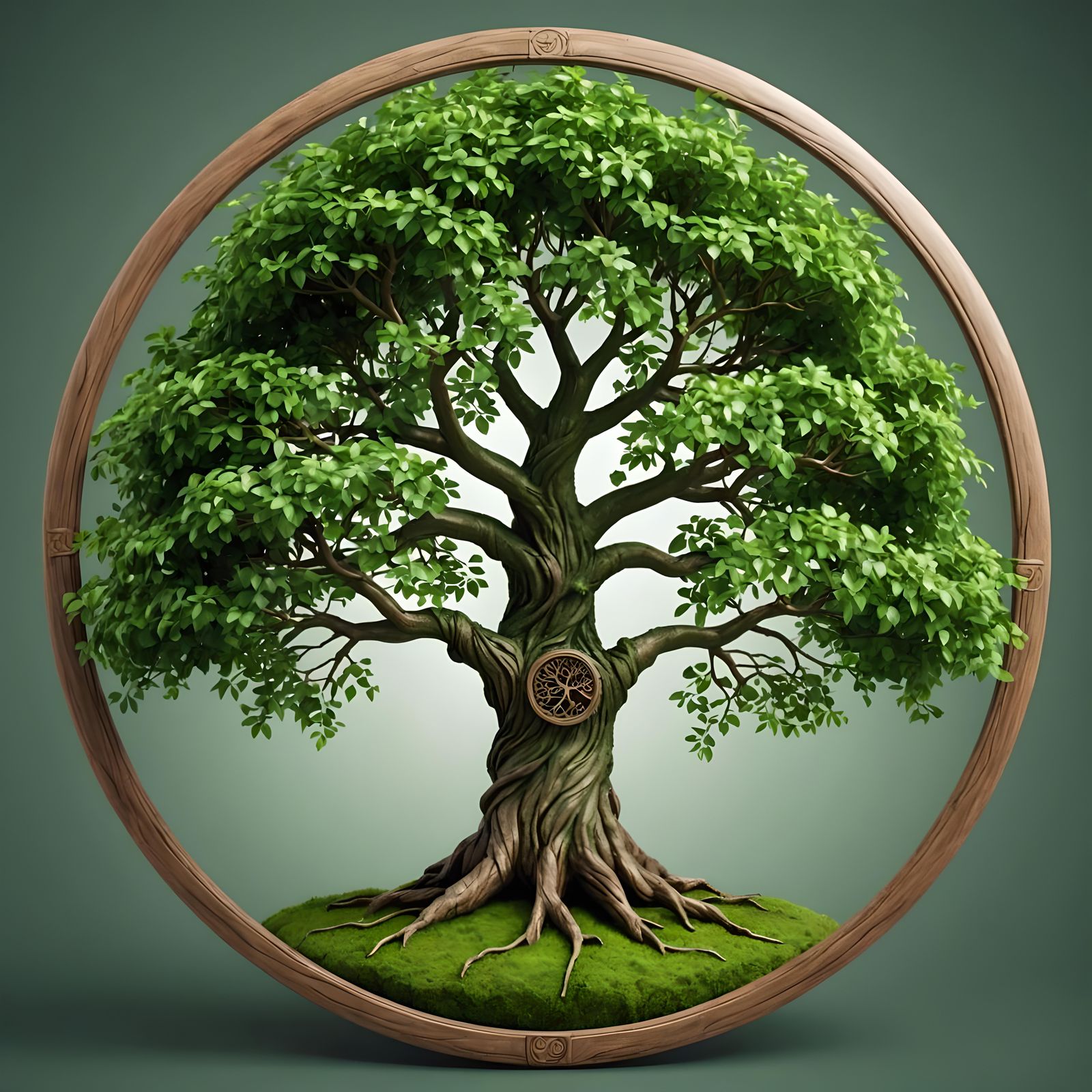 Tree of life realistic green very big