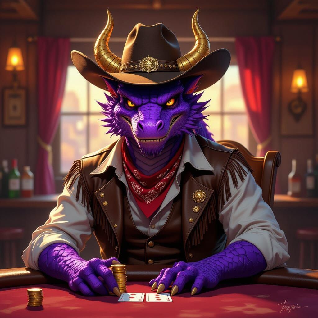 Purple Dragon Outlaw on Saloon Bar