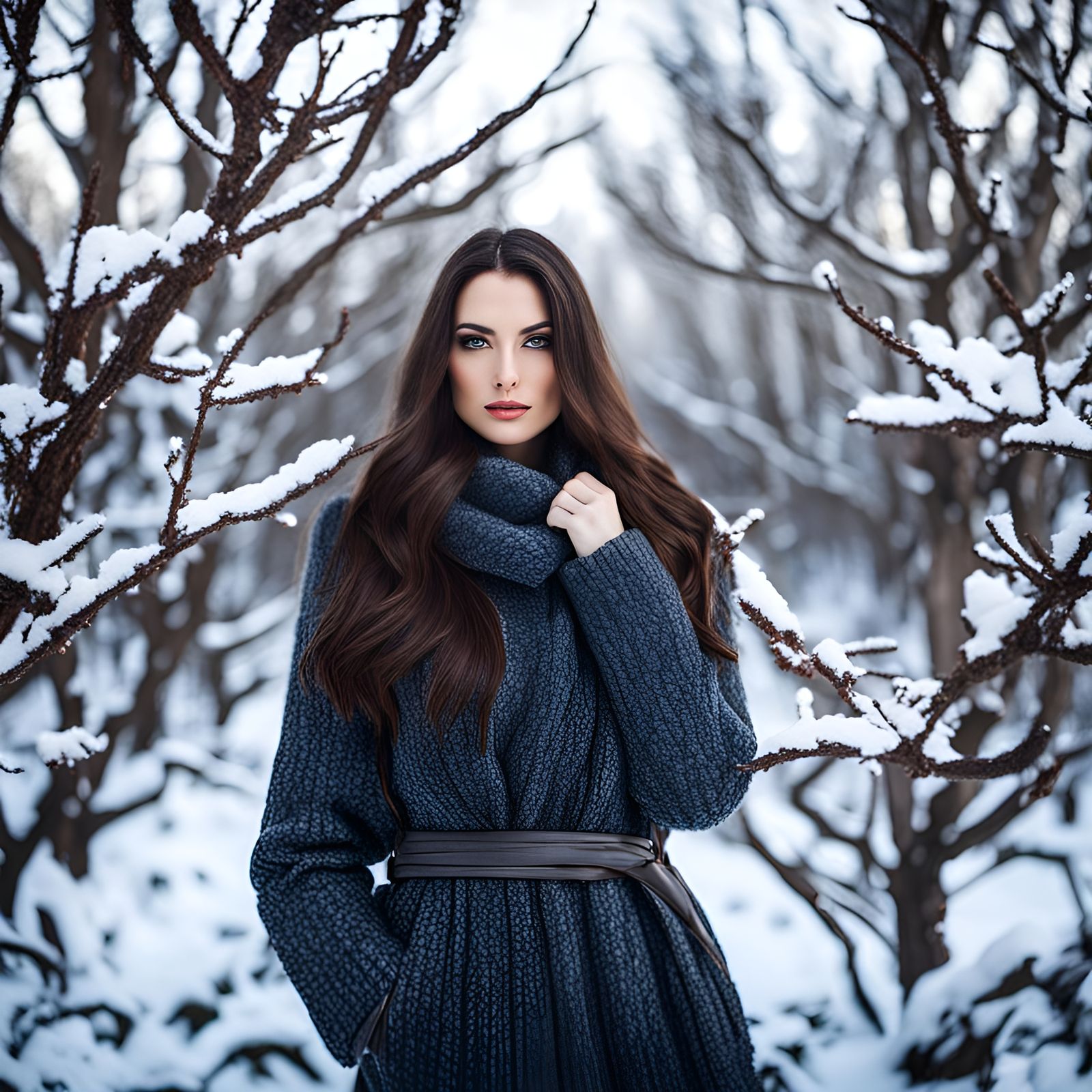 Patricia in Winter Landscape
