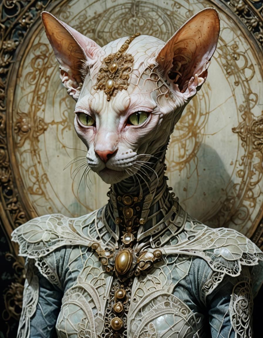 Alien Princess Portrait in Renaissance Style