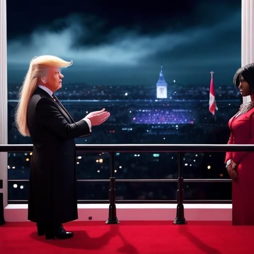 Lady, Trump, and Michael Jackson: A Colorful Scene