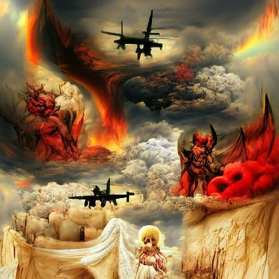 Heaven and Hell at War: A Dramatic Depiction