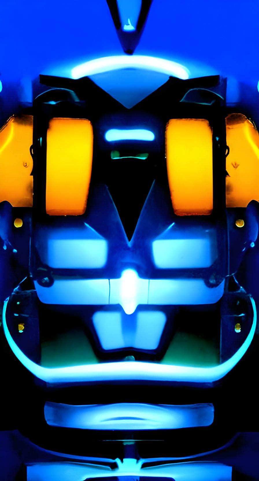 Mecha Terminator in Neon Cyberpunk Style