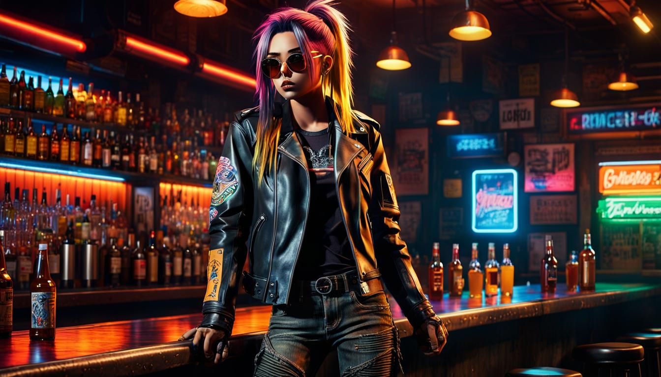 Female Anti-Hero in Dystopian Anime Style