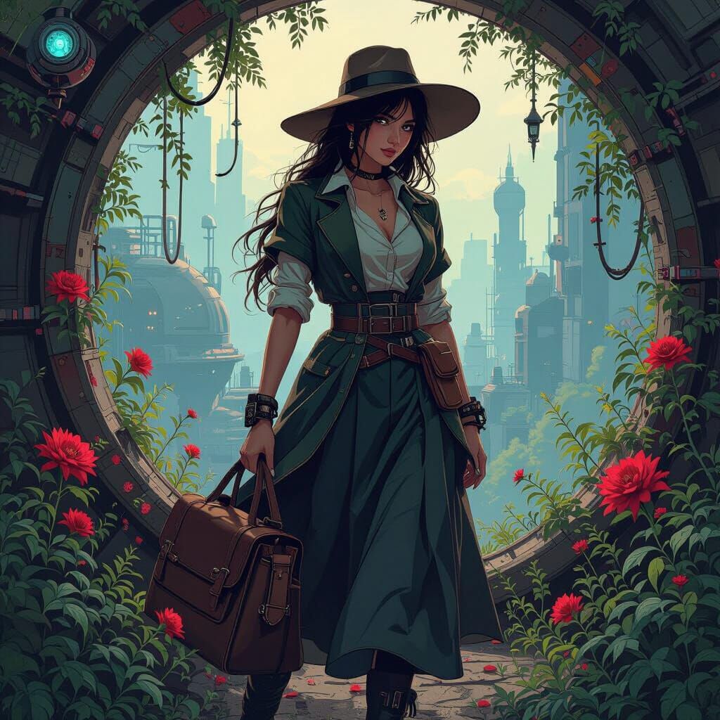 Realistic Person in Mundane Setting, Atmospheric Style