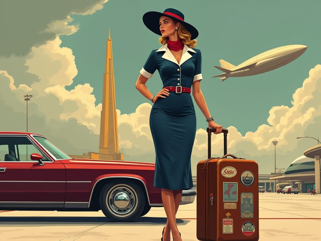 Elegant Traveler in a Bygone Era